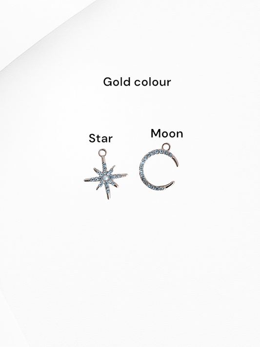 Small golden stone charms